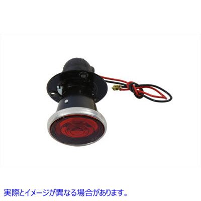 33-2237 ブラック 2 インチ ラウンド テールランプ 電球付き Black 2 inch Round Tail Lamp with Bulb 取寄せ Vツイン (検索用／