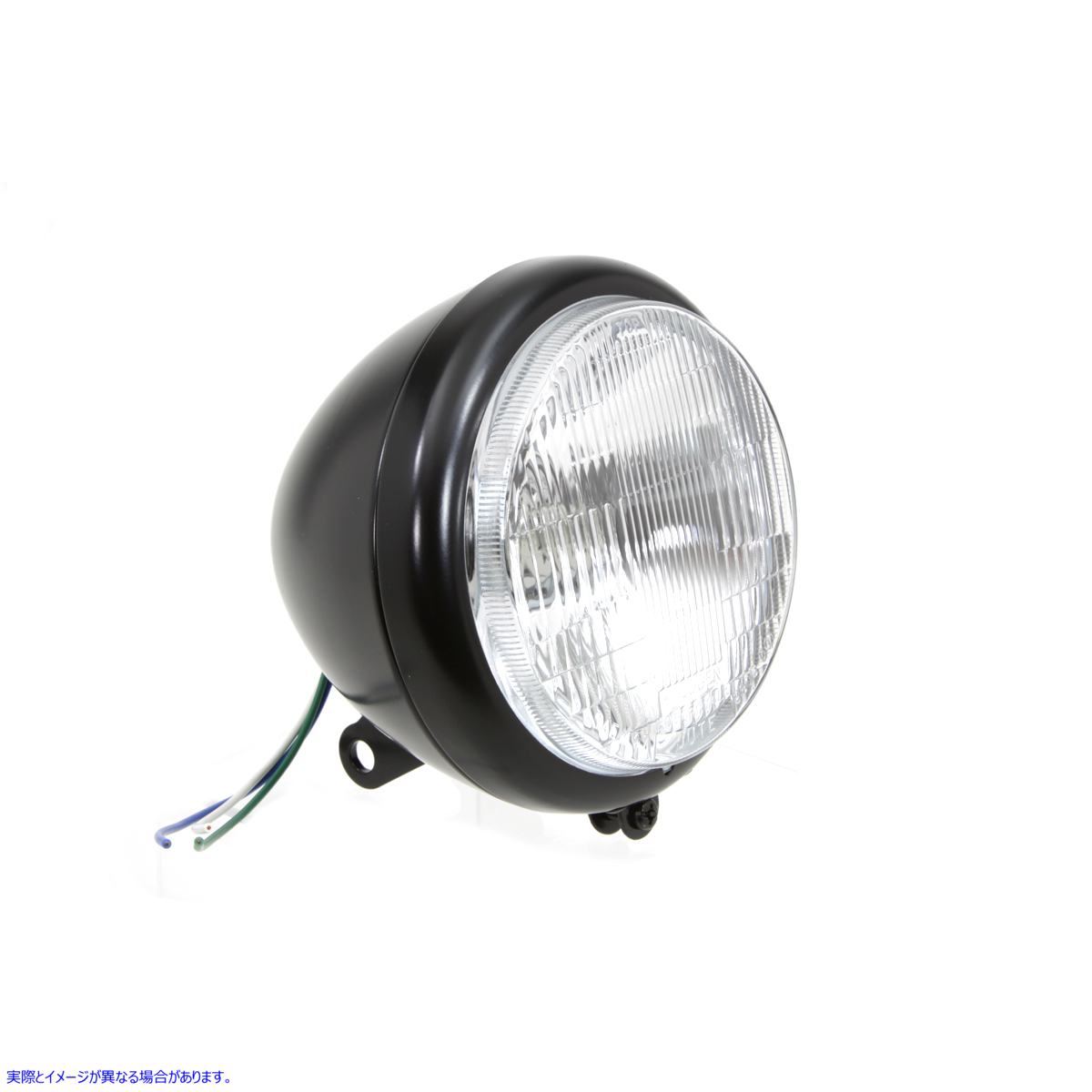 33-2248 ブラック 5-3/4 インチ ラウンド ヘッドランプ アセンブリ ティアドロップ スタイル Black 5-3/4 inch Round Headlamp A