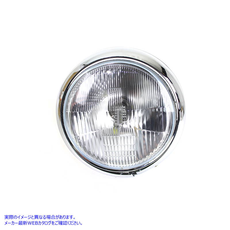 33-2266 7 インチ 6 ボルト LED グライド ヘッドランプ クローム 取寄せ Vツイン 7 inch 6 Volt LED Glide Headlamp Chrome (検