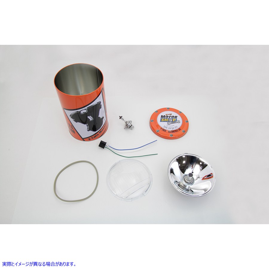 33-2352 レトロ スプリング フォーク ヘッドランプ H-4 バルブ キット Retro Spring Fork Headlamp H-4 Bulb Kit 取寄せ Vツイン