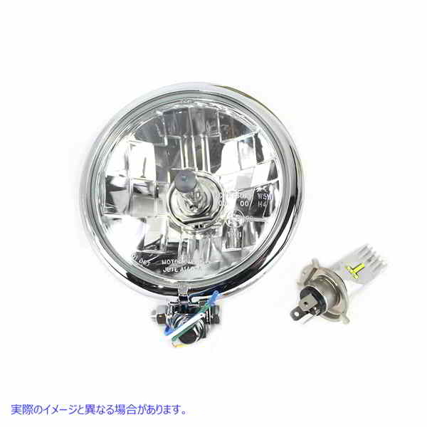 33-2355 5-3/4 インチ ベイツ スタイル 6 ボルト LED ヘッドランプ クローム 5-3/4 inch Bates Style 6 Volt LED Headlamp Chrom