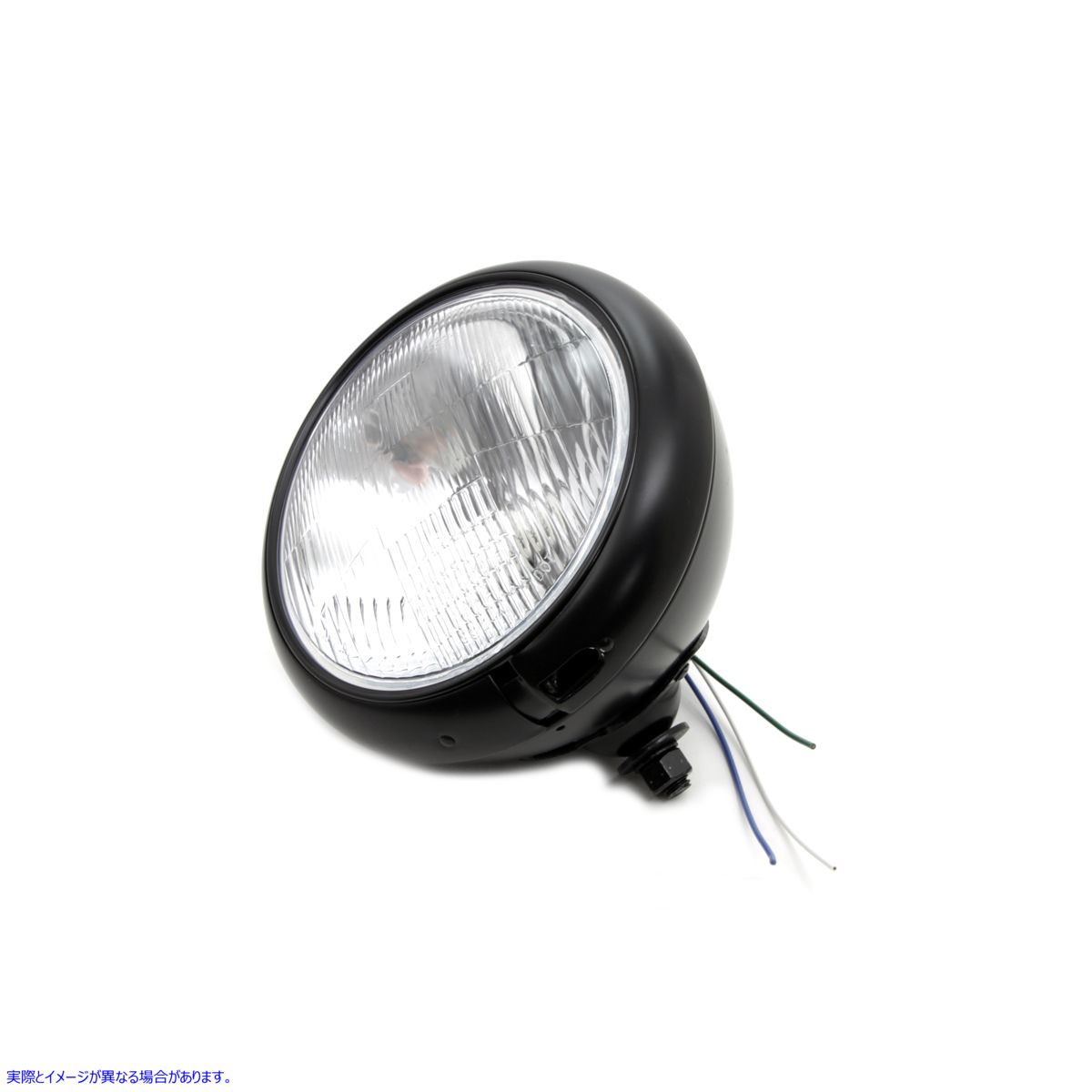 33-3050 7インチヘッドランプアセンブリ H-4タイプ ブラック 取寄せ Vツイン 7 inch Headlamp Assembly H-4 Type Black (検索用