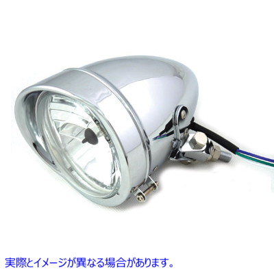 33-4074 4-1/2 インチ バレット ヘッドランプ クローム 4-1/2 inch Bullet Headlamp Chrome 取寄せ Vツイン (検索用／