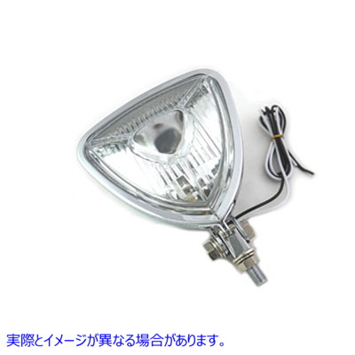 33-4077 5 インチ トライアングル ヘッドランプ クローム 5 inch Triangle Headlamp Chrome 取寄せ Vツイン (検索用／