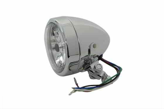 33-6064 工場サンプル 4 インチ丸型ヘッドランプ 12 ボルト クローム Factory Sample 4 inch Round Headlamp 12 Volt Chrome 取