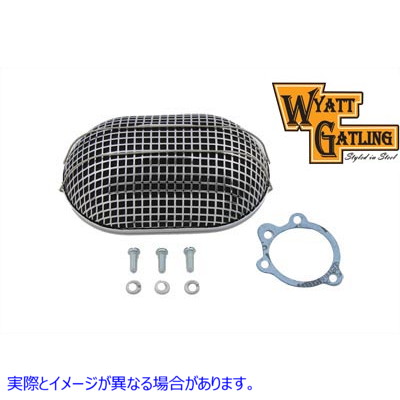 34-0040 ワイアットガトリングクロームターボエアクリーナー 取寄せ Vツイン Wyatt Gatling Chrome Turbo Air Cleaner (検索用／