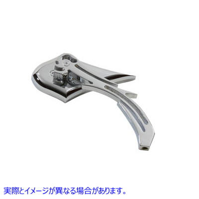 34-0141 ビレットスカルステム付きクロームスパイクオーバルミラー Chrome Spike Oval Mirror with Billet Skull Stem 取寄せ V