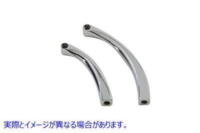 34-0147 カーブソリッドスタイルビレットミラーステム Curved Solid Style Billet Mirror Stem 取寄せ Vツイン (検索用／