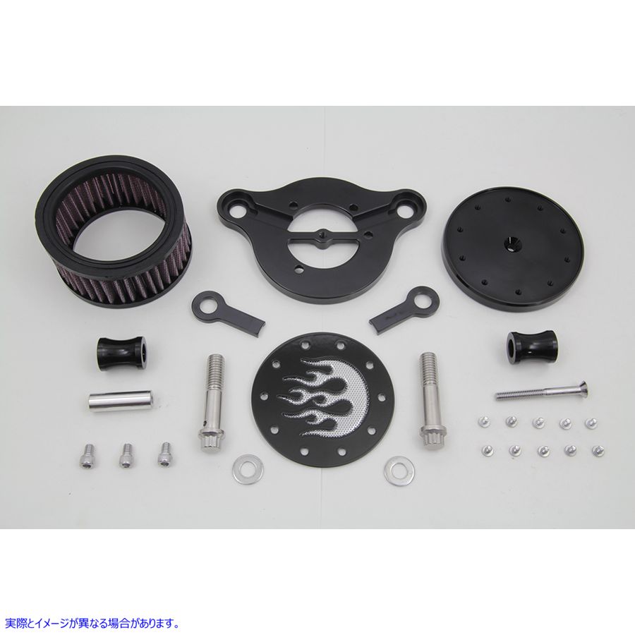 34-0241 ワイアット ガトリング エアクリーナー キット ブラック 取寄せ Vツイン Wyatt Gatling Air Cleaner Kit Black (検索用