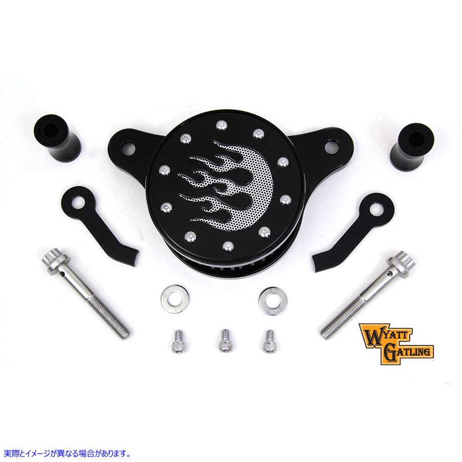 34-0244 ワイアット ガトリング エアクリーナー キット ブラック Wyatt Gatling Air Cleaner Kit Black 取寄せ Vツイン (検索用