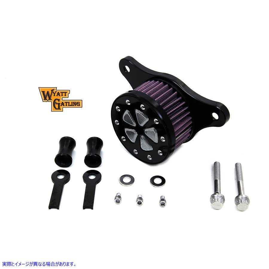 34-0245 ワイアット ガトリング エアクリーナー キット ブラック Wyatt Gatling Air Cleaner Kit Black 取寄せ Vツイン (検索用