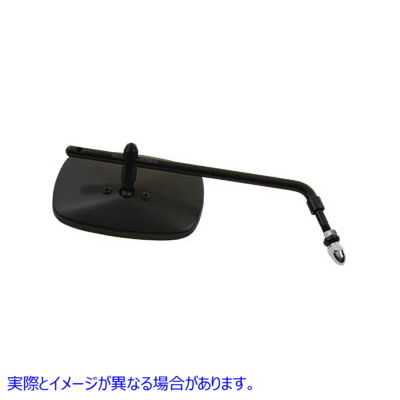 34-0318 ロングステム付きブラックレプリカ回転ミラー Black Replica Swivel Mirror with Long Stem 取寄せ Vツイン (検索用／91