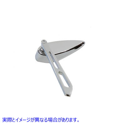 34-0359 ビレットスロット付きステム付きマイクロ ティアドロップ ミラー Micro Teardrop Mirror with Billet Slotted Stem 取寄