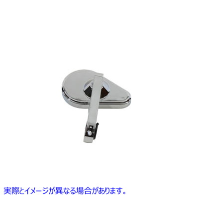 34-0383 ビレットステムにクランプ付きティアドロップミラー Teardrop Mirror with Clamp on Billet Stem 取寄せ Vツイン (検索