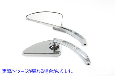 34-0395 2 スロット ステム付きプロファイル ミラー セット Profile Mirror Set with 2 Slot Stems 取寄せ Vツイン (検索用／