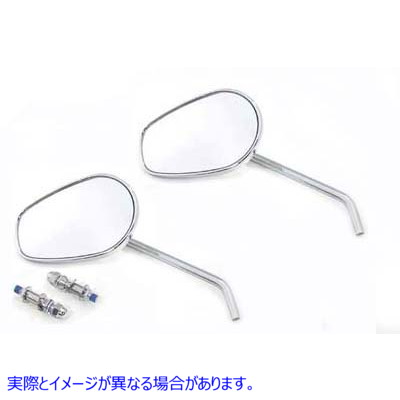 34-0402 ラウンドステム付き長方形ミラーセット Rectangle Mirror Set with Round Stems 取寄せ Vツイン (検索用／