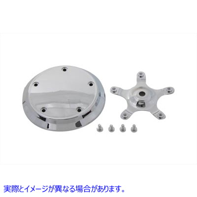 34-0444 エアクリーナーインサート スムースクローム Air Cleaner Insert Smooth Chrome 取寄せ Vツイン (検索用／