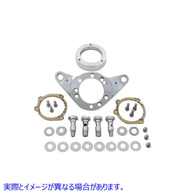 34-0445 エアクリーナーブラケットキット クロームビレット Air Cleaner Bracket Kit Chrome Billet 取寄せ Vツイン (検索用／