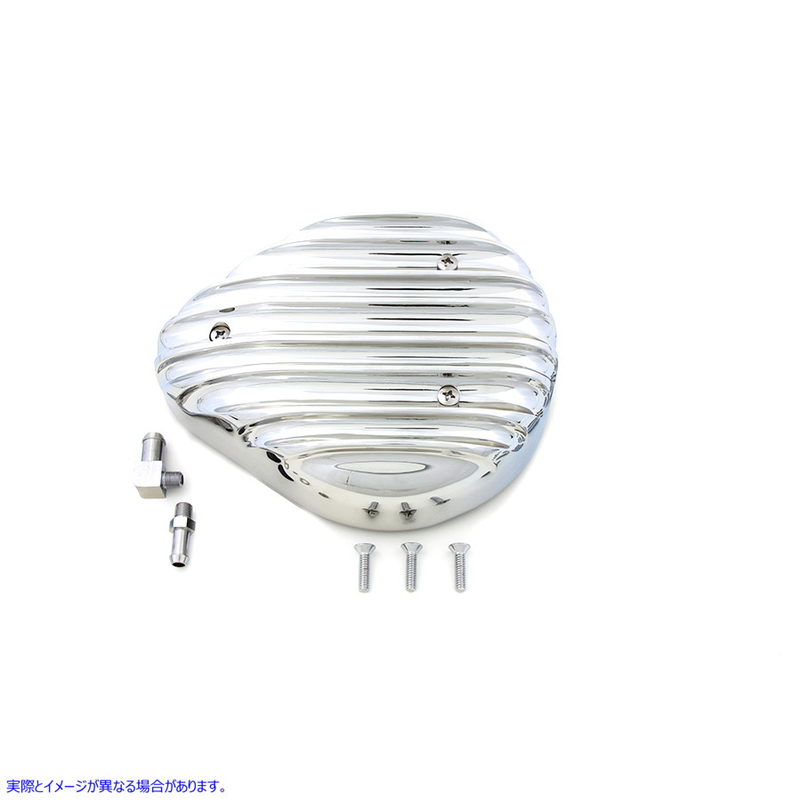 34-0530 クロムフィンのティア液ドロップエアクリーナー Chrome Finned Tear Drop Air Cleaner 取寄せ Vツイン (検索用／ Wyatt Gatling