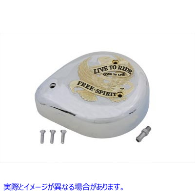 34-0544 イーグルスピリット ゴールドインレイ エアクリーナー Eagle Spirit Gold Inlay Air Cleaner 取寄せ Vツイン (検索用／