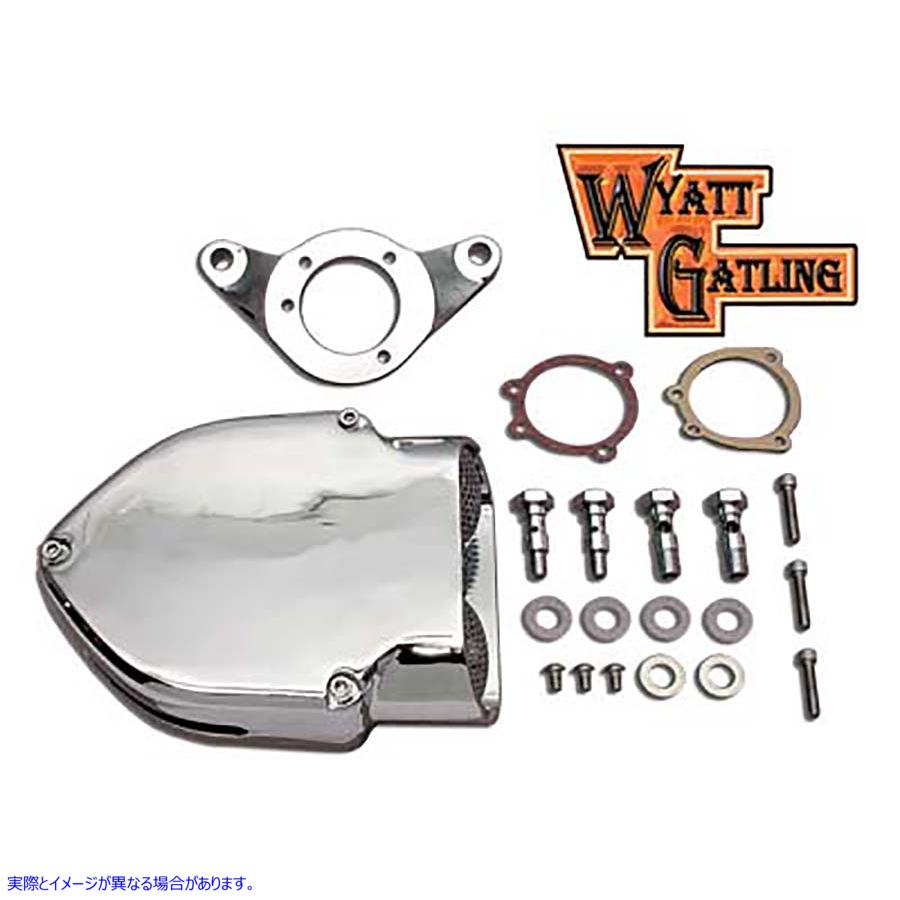 34-0596 Chrome Wyatt Gatling Air Cleaner Assembly 取寄せ Vツイン (検索用／