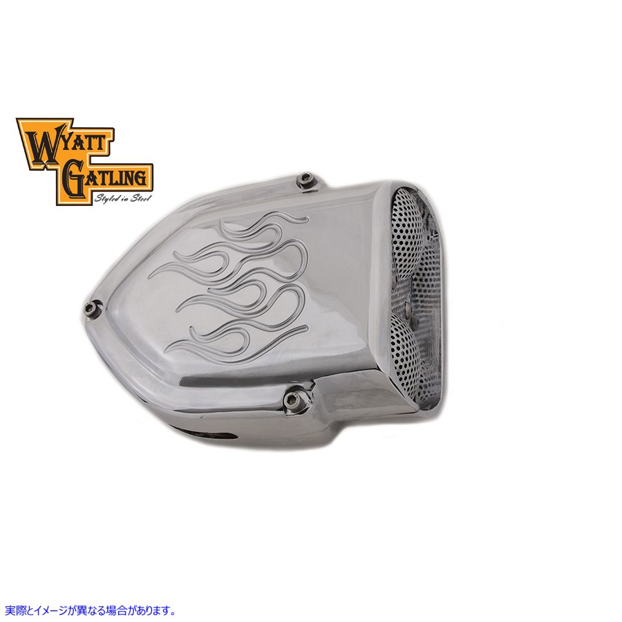 34-0640 ワイアットガトリングクロームエアクリーナーキット Wyatt Gatling Chrome Air Cleaner Kit 取寄せ Vツイン (検索用／