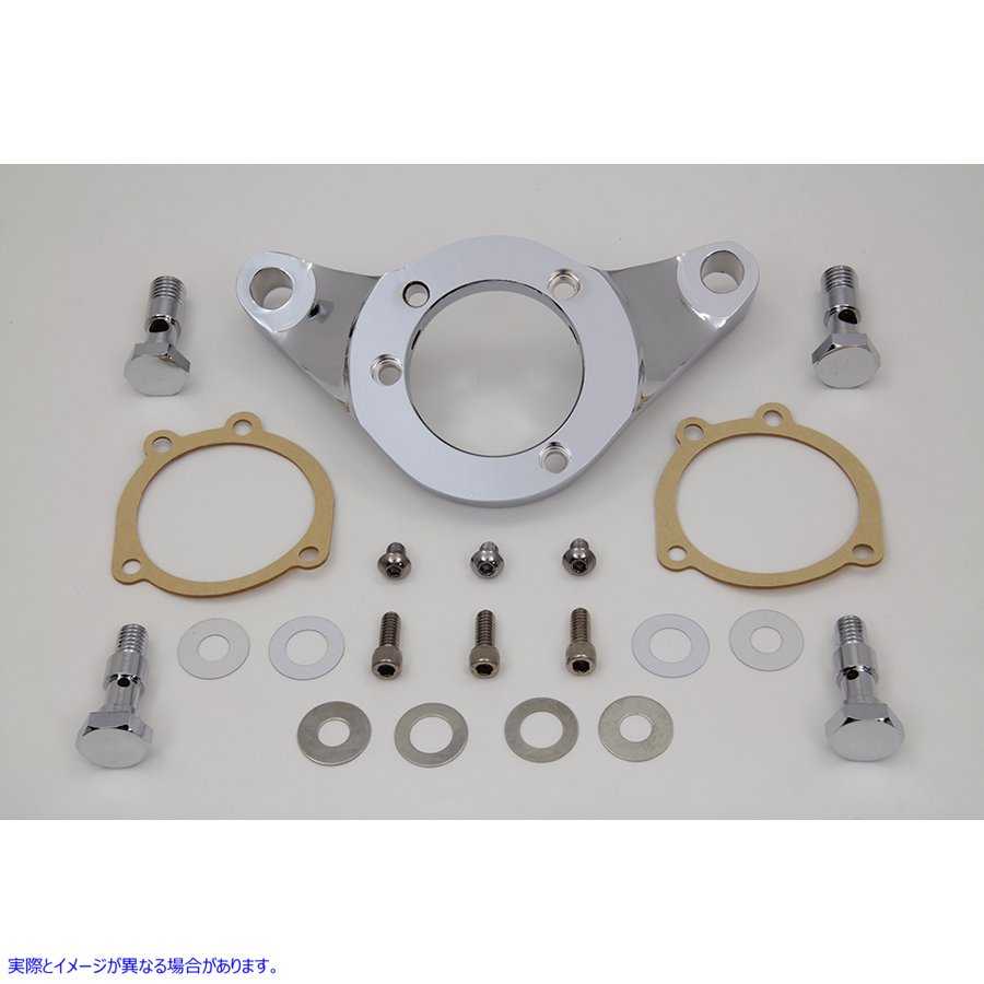 34-0661 エアクリーナーブラケットキット クロームビレット Air Cleaner Bracket Kit Chrome Billet 取寄せ Vツイン (検索用／