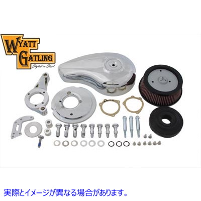 34-0672 クローム ワイアット ガトリング エア クリーナー アセンブリ Chrome Wyatt Gatling Air Cleaner Assembly 取寄せ Vツイ