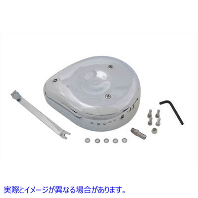 34-0686 ティアドロップ エアクリーナーキット スムースクローム 取寄せ Vツイン Teardrop Air Cleaner Kit Smooth Chrome (検索