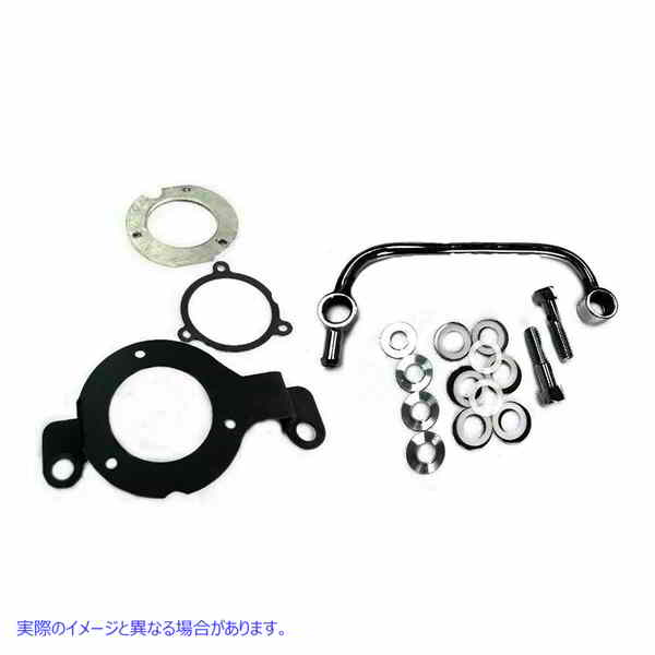 34-0767 M8 EFI エアクリーナー サポート ブラケット キット ブラック M8 EFI Air Cleaner Support Bracket Kit Black 取寄せ V