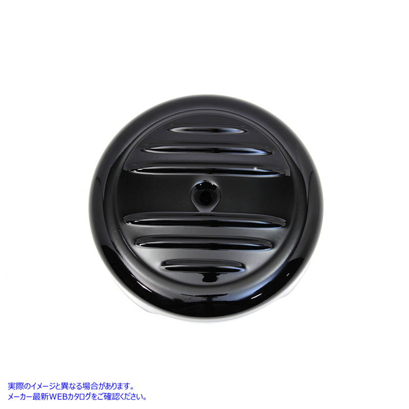 34-0781 8インチ ブラックストライプ エアクリーナーカバー 8 inch Black Stripe Air Cleaner Cover 取寄せ Vツイン (検索用／61