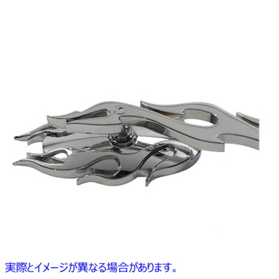 34-0786 火の玉ミラーセット フレームステム付き クローム Fireball Mirror Set with Flame Stems Chrome 取寄せ Vツイン (検索