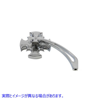 34-0794 ビレットステム付きクロームロータースタイルミラー Chrome Rotar Style Mirror with Billet Stem 取寄せ Vツイン (検索