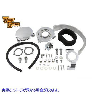 34-0803 ワイアットガトリング New Era エアクリーナーキット クローム 取寄せ Vツイン Wyatt Gatling New Era Air Cleaner Kit