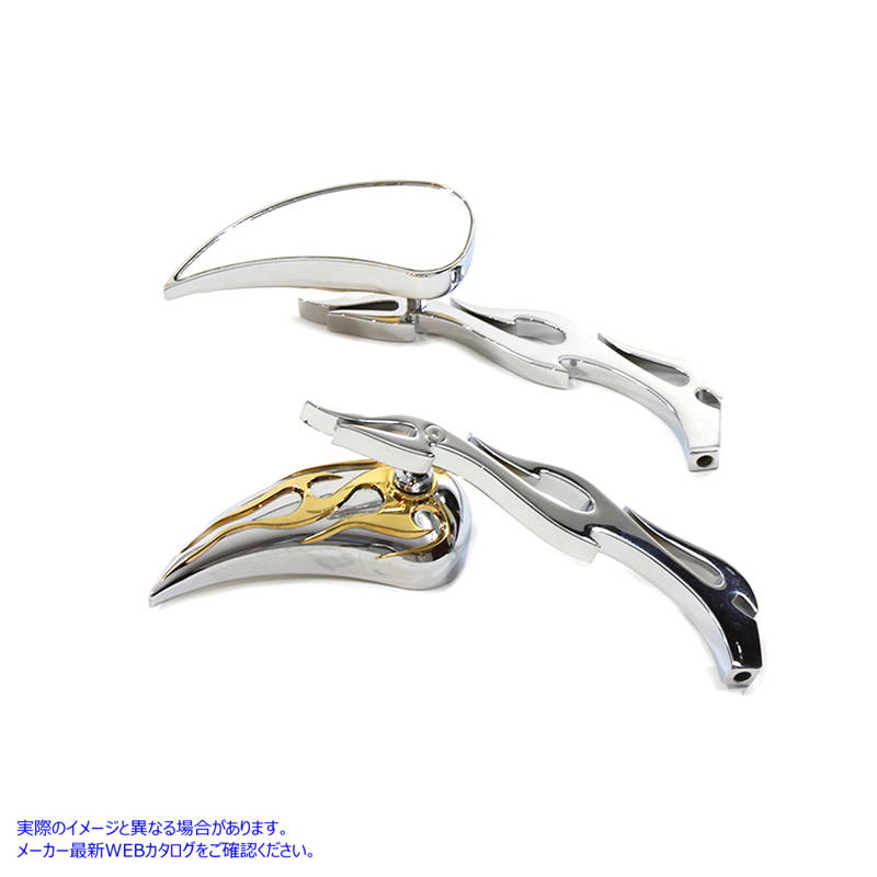 34-0866 クロームビレットティアドロップミラーセット Chrome Billet Teardrop Mirror Set 取寄せ Vツイン (検索用／