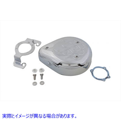 34-0883 ティアドロップ エアクリーナーキット クロームフレーム 取寄せ Vツイン Teardrop Air Cleaner Kit Chrome Flame (検索