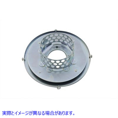 34-1004 6インチエアクリーナーバッキングプレート 取寄せ Vツイン 6 inch Air Cleaner Backing Plate (検索用／1402-35