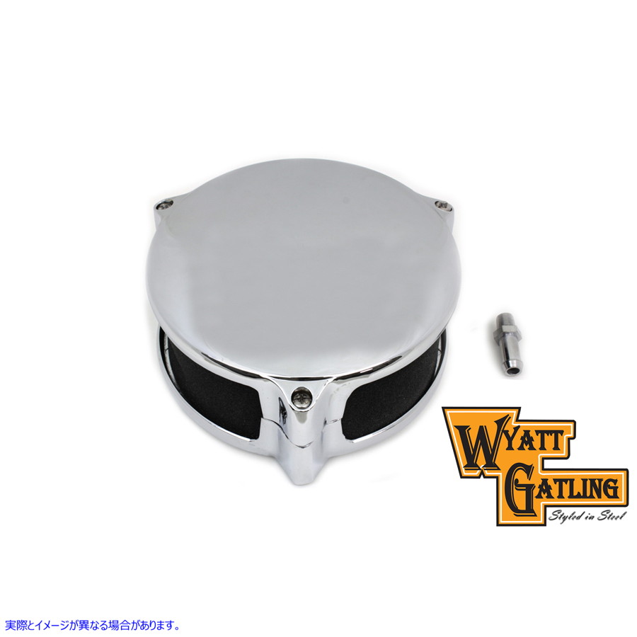 34-1008 ワイアット ガトリング クローム デコ エア クリーナー アセンブリ Wyatt Gatling Chrome Deco Air Cleaner Assembly 取