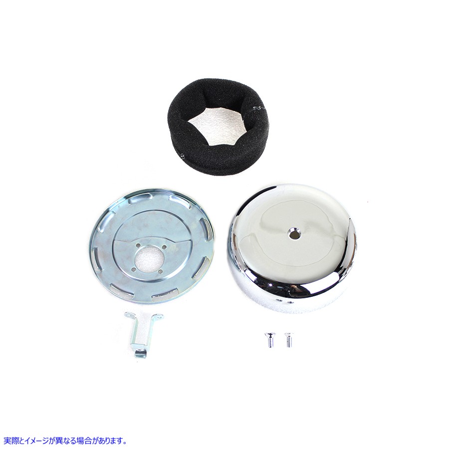 34-1025 スムースセンタースクリューエアクリーナー 取寄せ Vツイン Smooth Center Screw Air Cleaner (検索用／