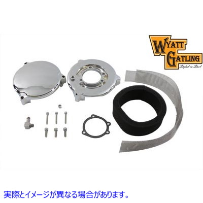 34-1095 ワイアット ガトリング エアクリーナー スムースクローム Wyatt Gatling Air Cleaner Smooth Chrome 取寄せ Vツイン (検