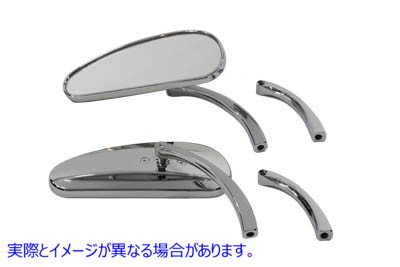 34-1217 デコミラーセット ビレットクローム Deco Mirror Set Billet Chrome 取寄せ Vツイン (検索用／