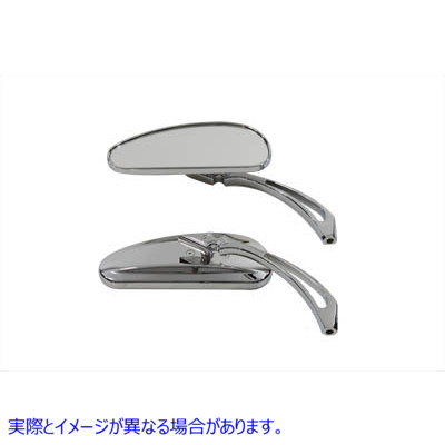 34-1220 デコミラーセット ビレットクローム Deco Mirror Set Billet Chrome 取寄せ Vツイン (検索用／