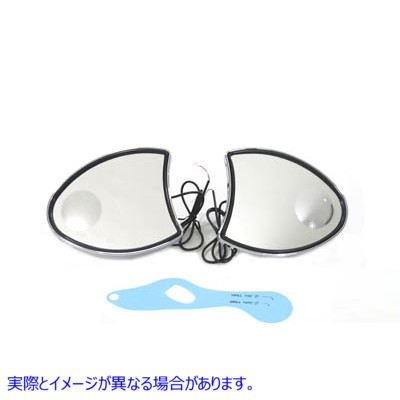 34-1222  取寄せ Vツイン Fairing Mirror Set Chrome (検索用／