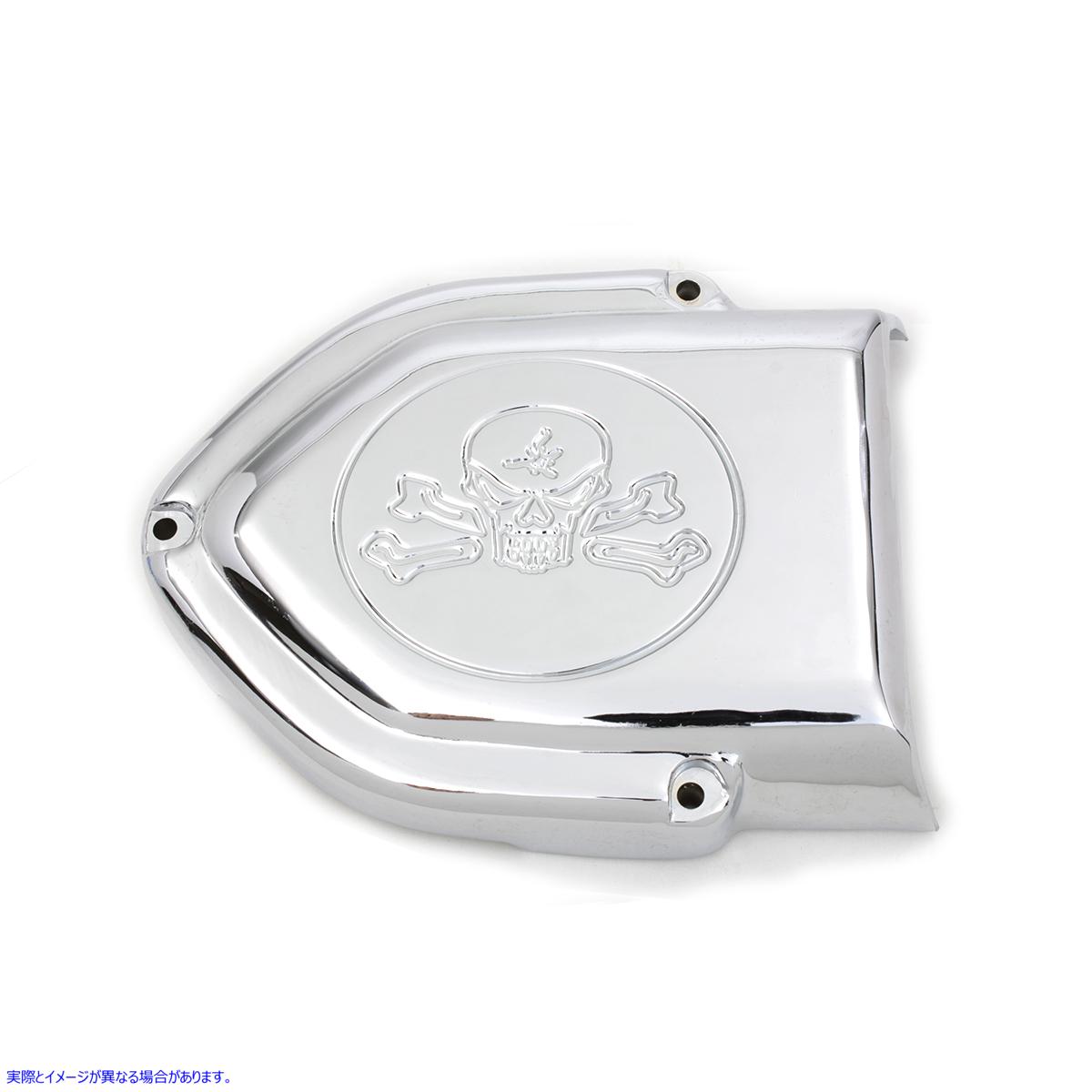 34-1244 スカルデザインエアクリーナーカバー Air Cleaner Cover with Skull Design 取寄せ Vツイン (検索用／