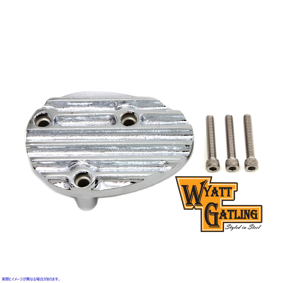 34-1293 ワイアット ガトリング クローム フィン付きキャブレター カバー Wyatt Gatling Chrome Finned Carburetor Cover 取寄せ