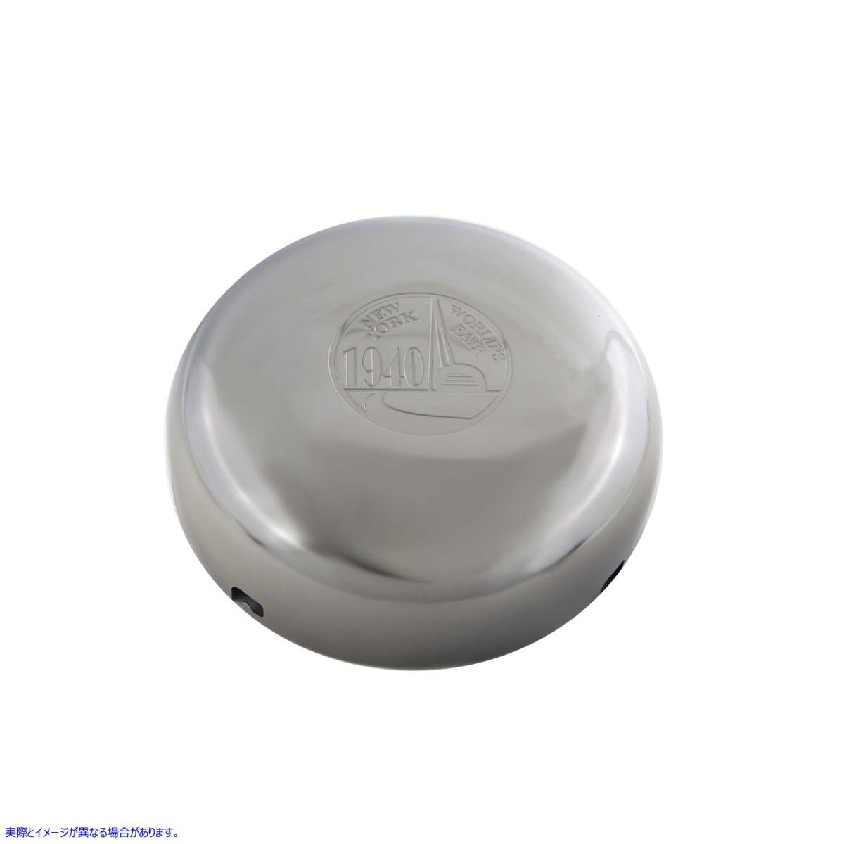 34-1333 7インチ万博ロゴクロームエアクリーナーカバー 取寄せ Vツイン 7 inch World's Fair Logo Chrome Air Cleaner Cover (検