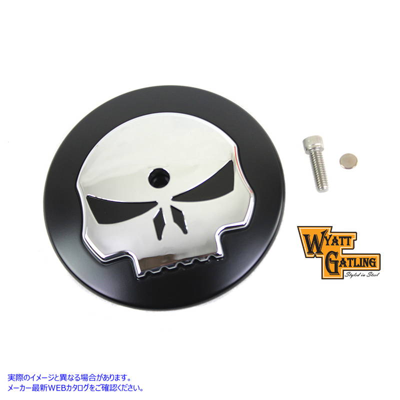 34-1400 ワイアット ガトリング スカル エア クリーナー カバー インサート Wyatt Gatling Skull Air Cleaner Cover Insert 取寄