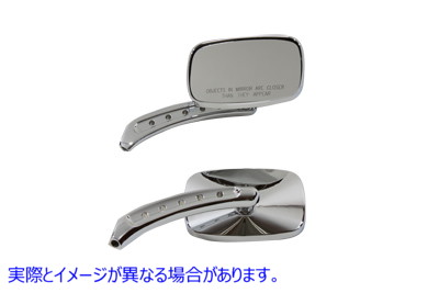 34-1574 オーバルミラーセット クローム Oval Mirror Set Chrome 取寄せ Vツイン (検索用／