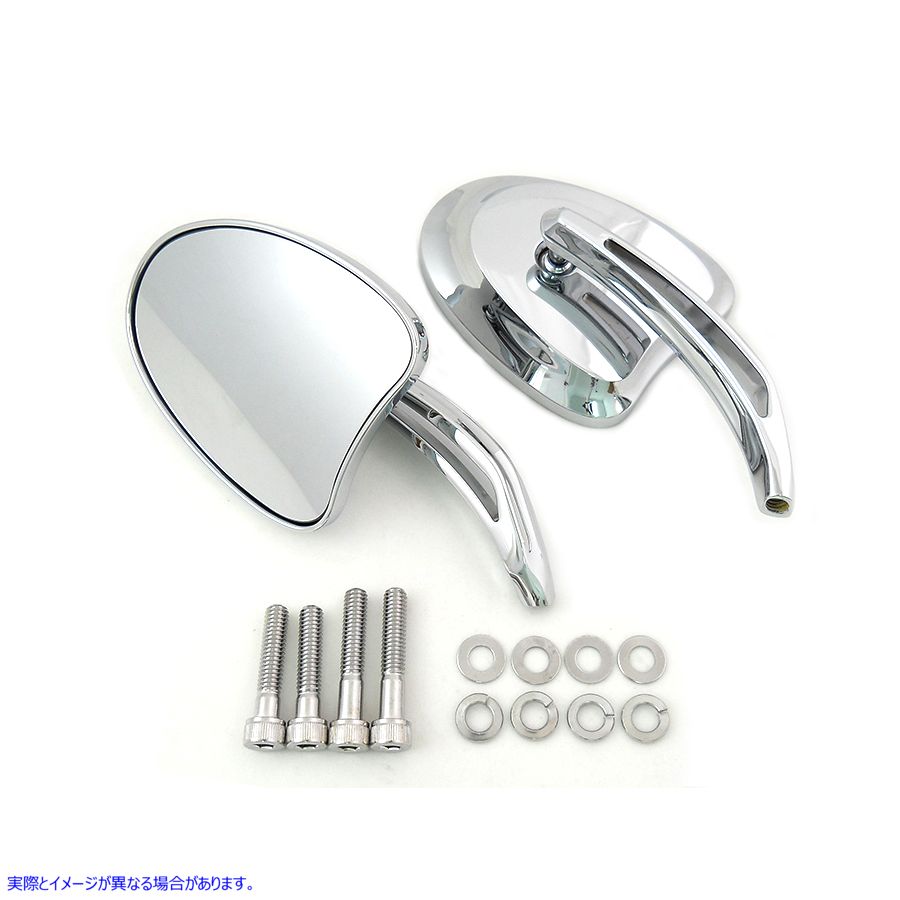 34-1598 ショートスロットステム付きミニテーパーミラーセット Mini Tapered Mirror Set with Short Slotted Stem 取寄せ Vツイ