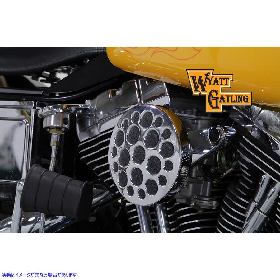 34-1611 クローム ワイアット ガトリング エア クリーナー アセンブリ Chrome Wyatt Gatling Air Cleaner Assembly 取寄せ Vツイ